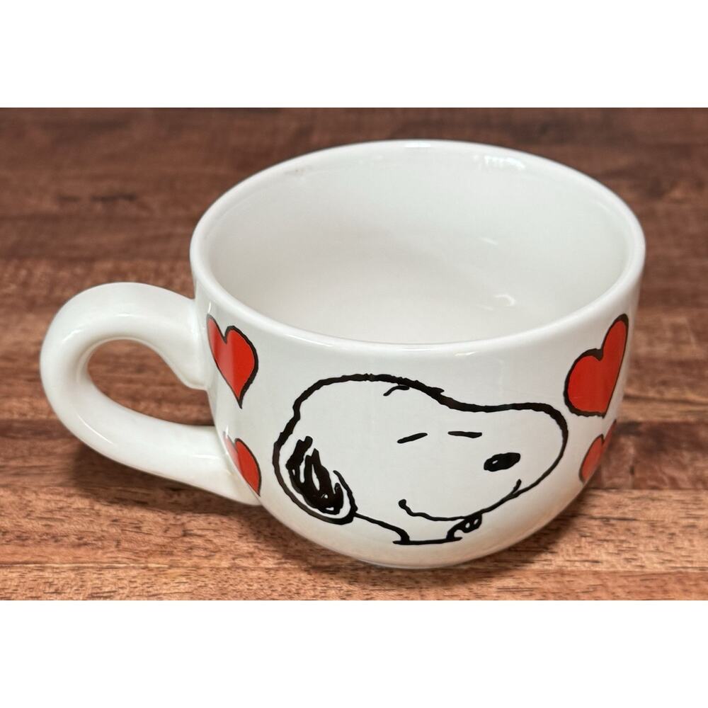 Peanuts Snoopy Woodstock Dream Hearts Oversized Coffee Mug - Picture 3 of 6